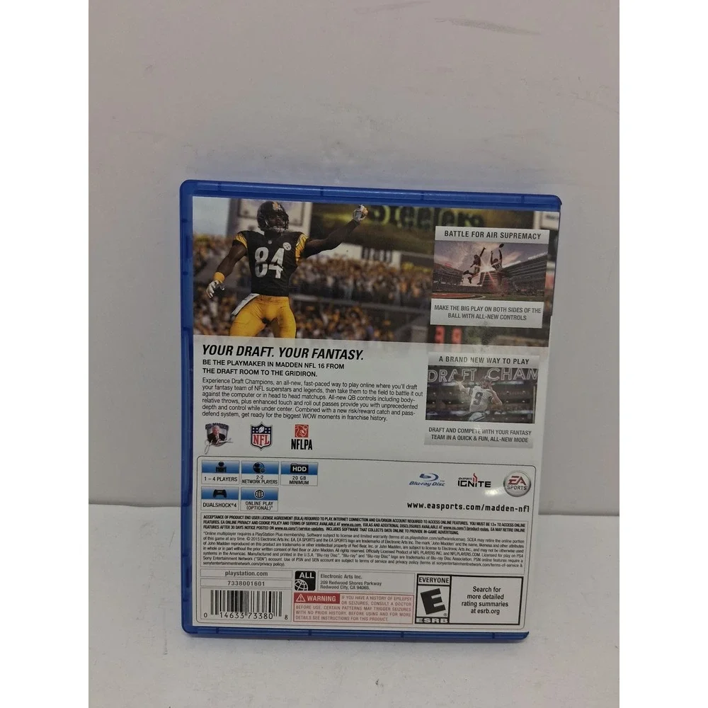 Madden NFL 16 Sony PlayStation 4 PS4 Football Video Game Odell Beckham Jr Cover